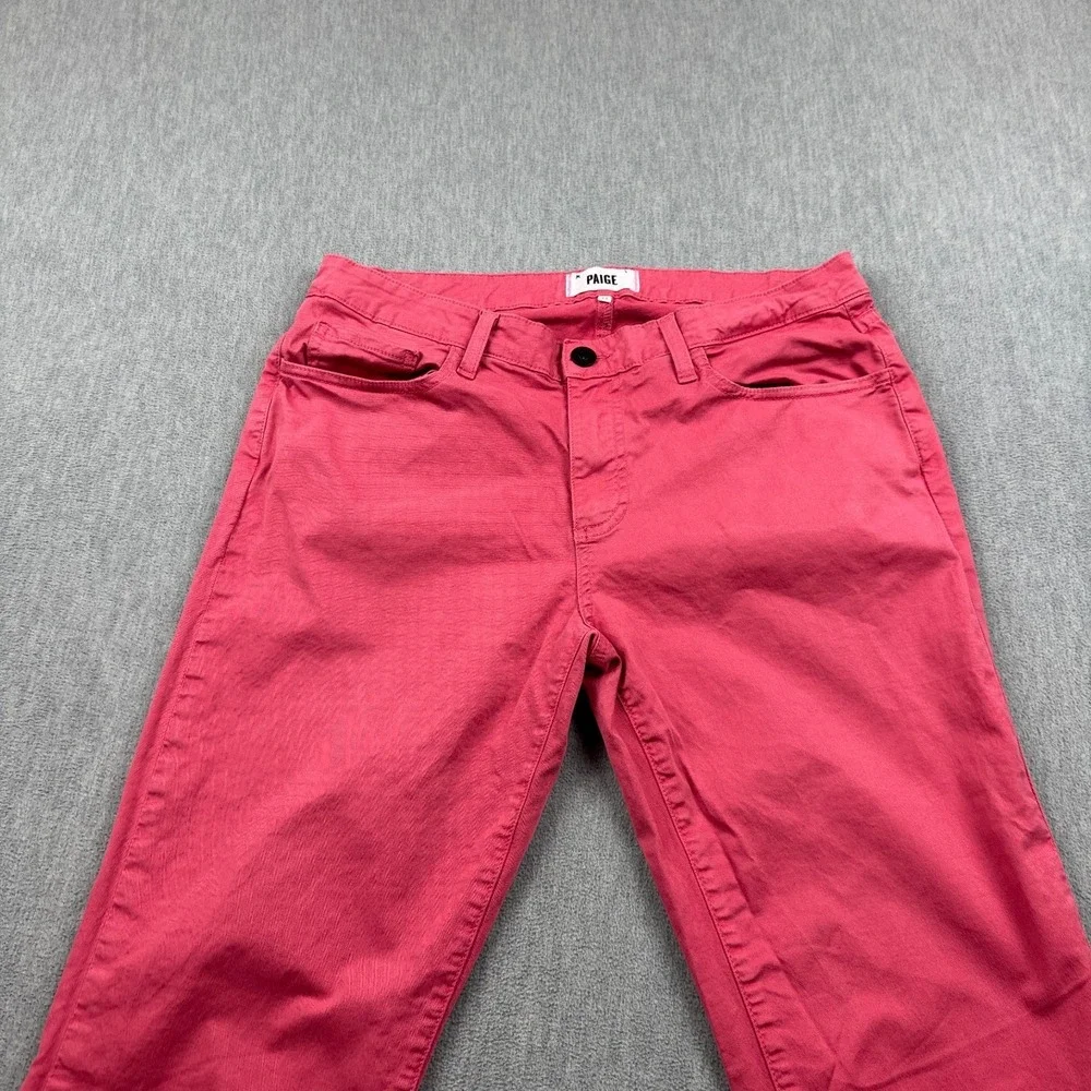 Paige Pants Mens 33 Pink Normandie Straight Leg Chino Stretch Made in USA Casual